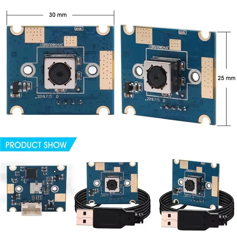 ELP 5MP Autofocus USB-camera CMOS OV5640 webcam met 60 defree lens Mini ingebedde industriële cameramodule voor pc Raspberry Pi