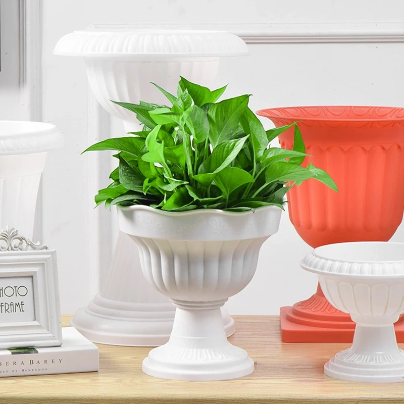 1PC Large Water Ripple Plastic Vase Wave Flower Pot Arrangement Modern Nordic Style Home Living Room Desktop Decoration Ornament