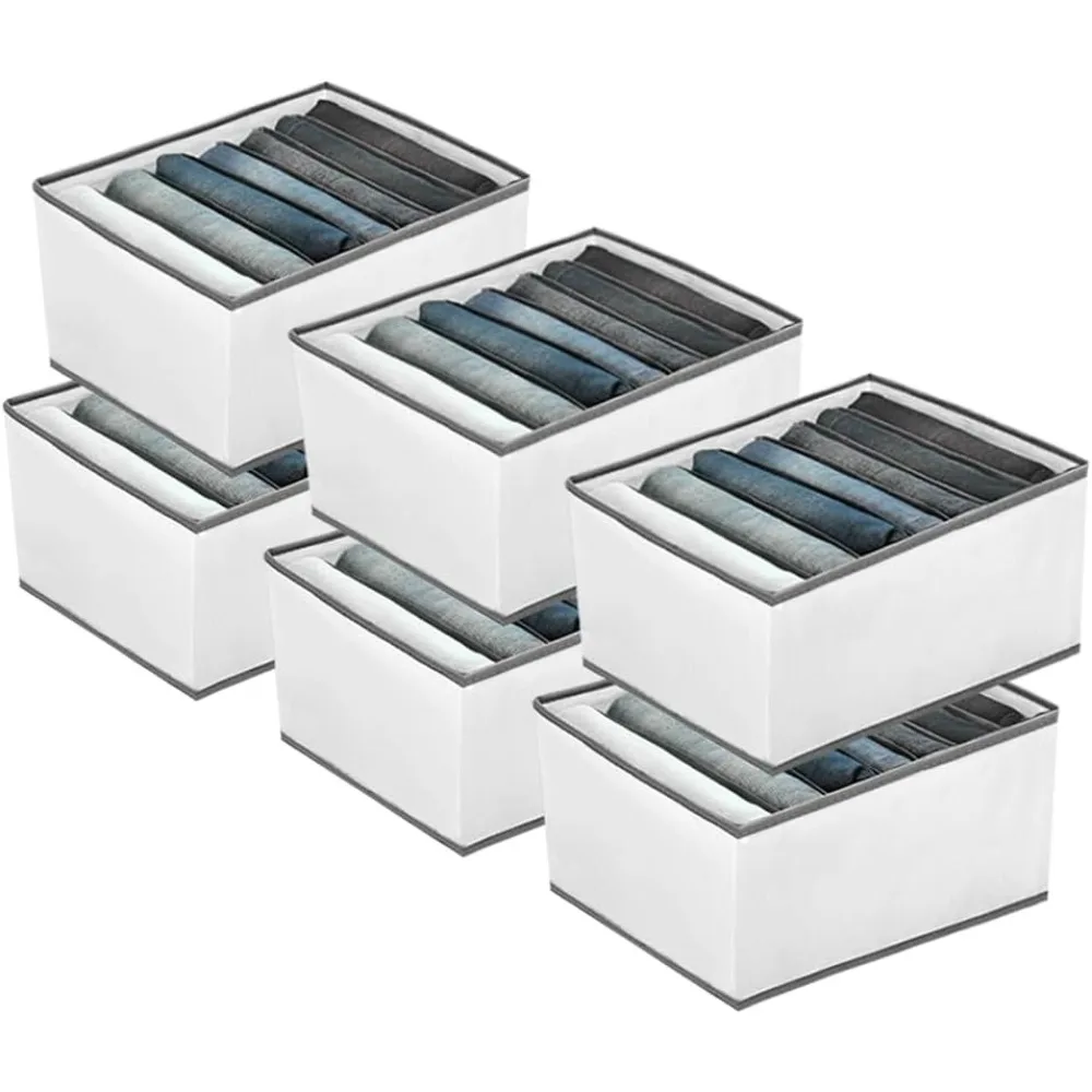 

Органайзер для гардероба и хранения одежды из 6 шт. — 7 сеток, складные перегородки для ящиков, органайзеры для джинсов | Брюки | Рубашка