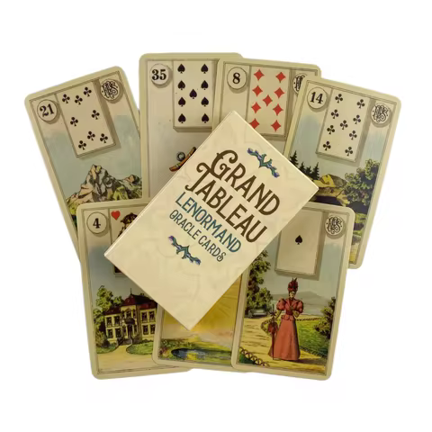 Grand Tableau Lenormand Oracle Cards Game Fortune-telling Divination Visions Edition Messages Board Deck With Paper Guidebook