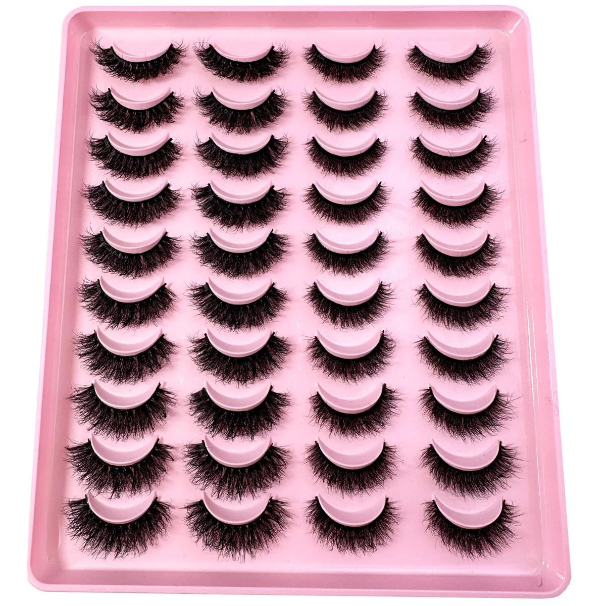 Mescolare 20 paia ciglia di visone 3D ciglia finte soffici spesse incrociate ciglia naturali visone estensione ciglia morbide forniture trucco