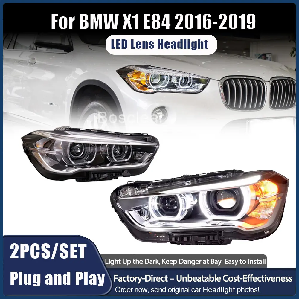 

Светодиодные фары для BMW X1 F48 F49 2016 2017 2018-2022, светодиодные автомобильные лампы, дневные ходовые огни, динамические указатели поворота, автомобильные аксессуары