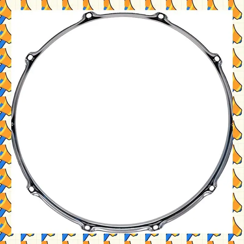 ABYB Alloy 14In 10 Hole Drum Hoop Set 2Pcs Decorative Sound Improvement Drum Hoop For Performance Travel