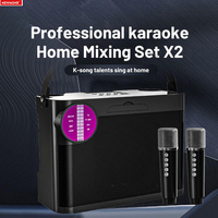 NEWMSNR Subwoofer Colorful Light Wireless Portable Dual microphone Bluetooth Speaker Hifi Stereo Family Party Karaoke Boombox