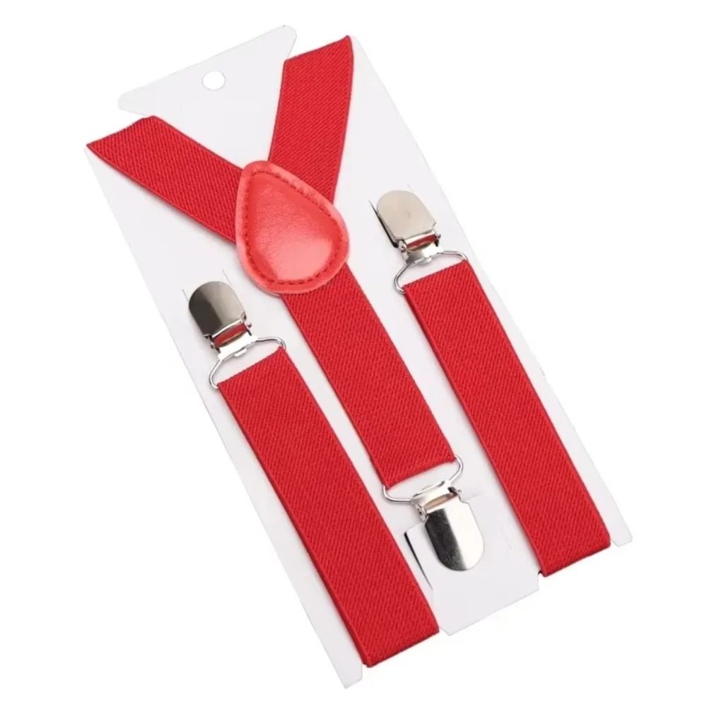 New Adjustable Kids Suspenders Elastic Solid Color Children Belt Y-Back Braces