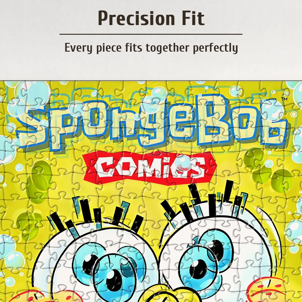 SpongeBob SquarePants Houten Vloer Puzzelspel Creatief Dubbel Schaduwontwerp Verkrijgbaar in 108/200/300/500/1000 Stuks Hoogwaardig