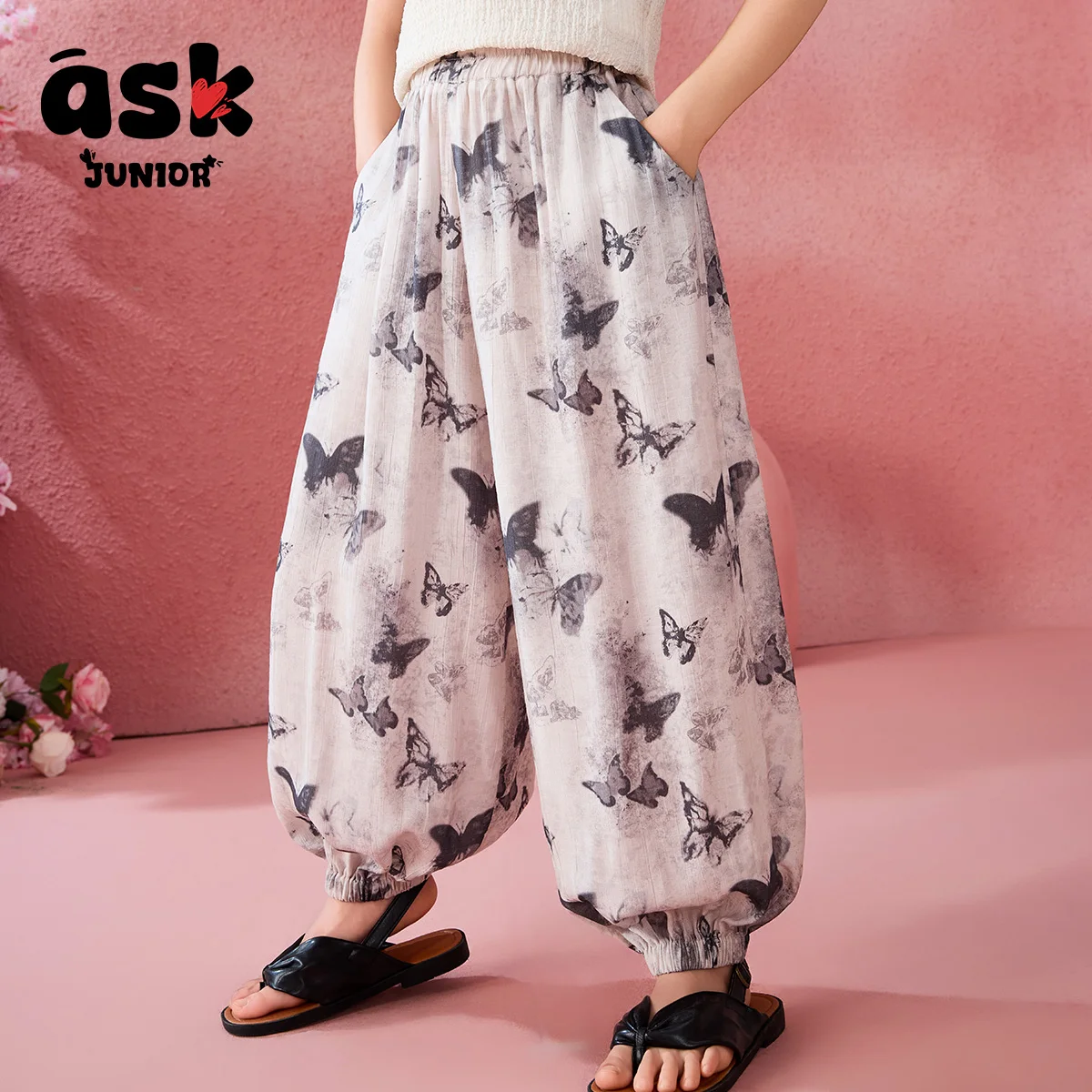 سراويل صيفية خفيفة ورقيقة للأطفال في منتصف وكبار السن، سراويل للفتيات المراهقات #5