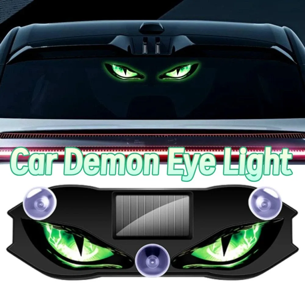 Creative Car Demon Eye Light Cool Suction Cup Installation Car Atmosphere Light Safety Dynamic Rear Window Light Auto Decoration