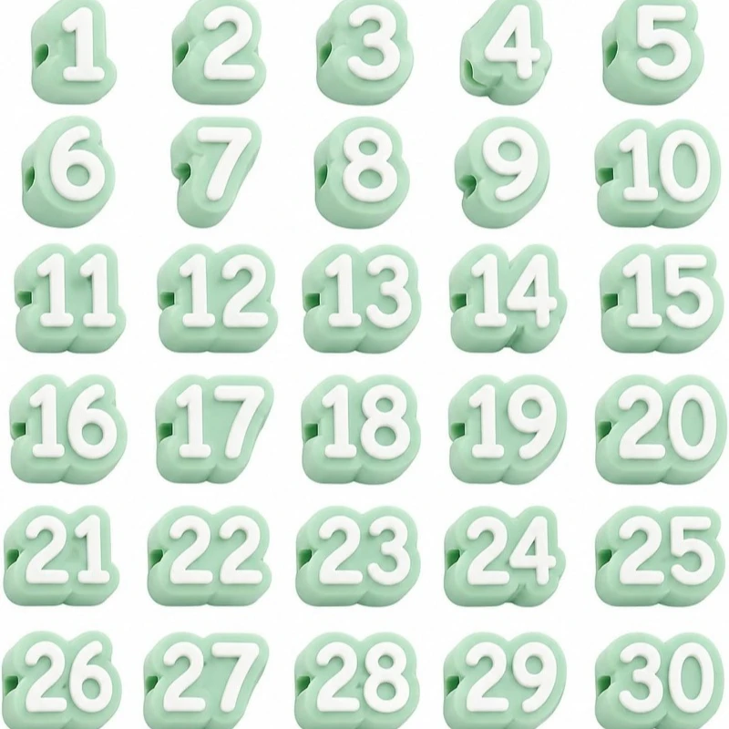 1-30 Numbered Pencil Marker Identifiers,Silicone Number Tags for Pencils,Classroom Supply Marker Clips,Student Shared Stationery