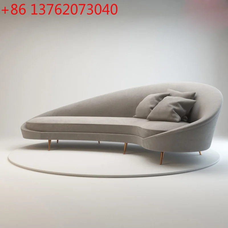 

Изогнутый диван, вестибюль отеля, офис продаж дивана, гостиная в европейском стиле, полный диван для разборки и стирки.