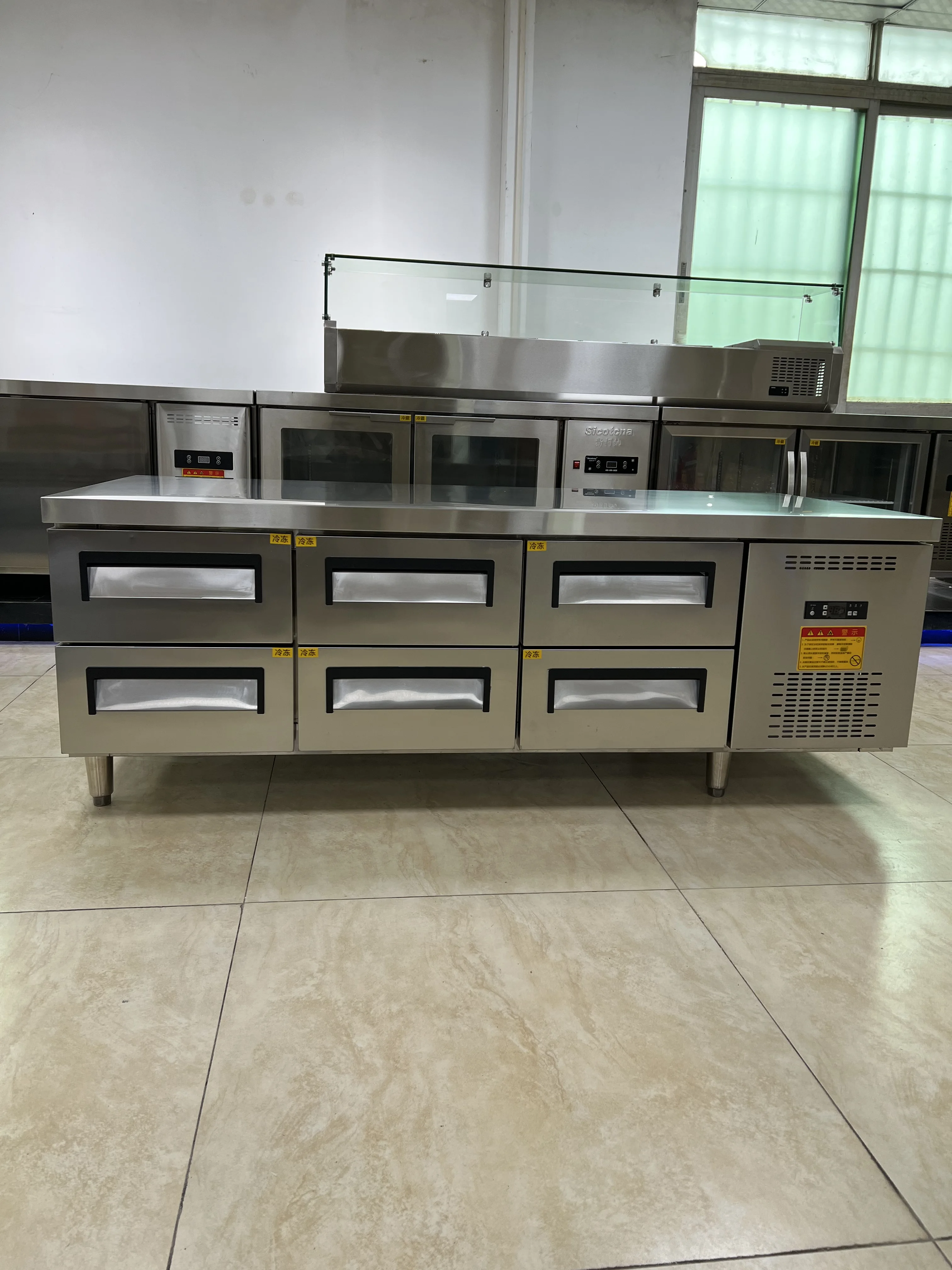 Factory Direct Sales Gelato Fridge Stainless Steel Guangzhou Refrigerator Catering Equipment Industrial Refrigerator