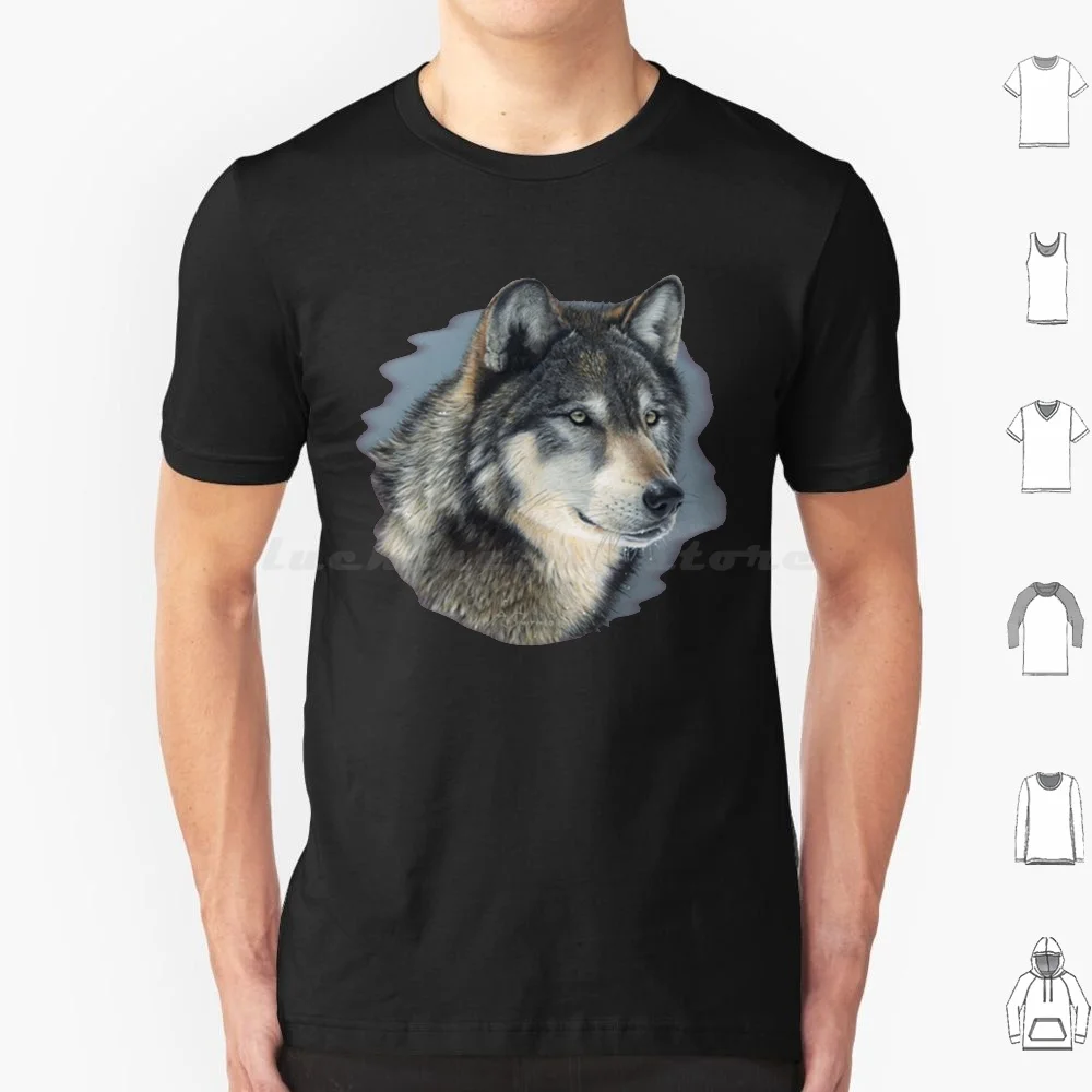 The Gray Wolf T Shirt 6xl Cotton Cool Tee Wolf Wolves Gray Wolf Grey Wolf Nature Wild Wildlife Wilderness Howl Werewolf Beast
