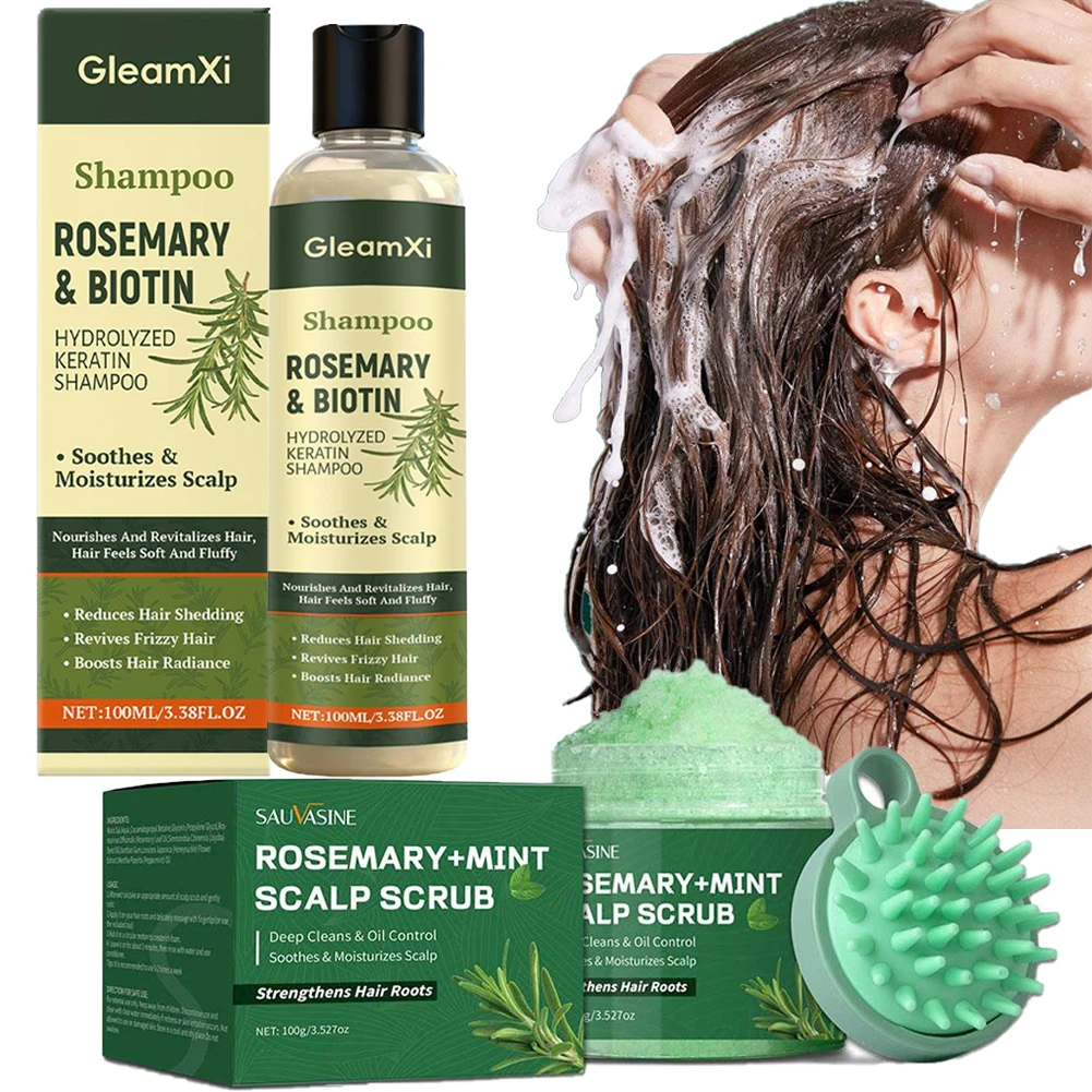 

Шампунь с гидролизованным кератином и розмарином: нежное очищение, укрепление, придание объема, увлажнение и утолщение волос.