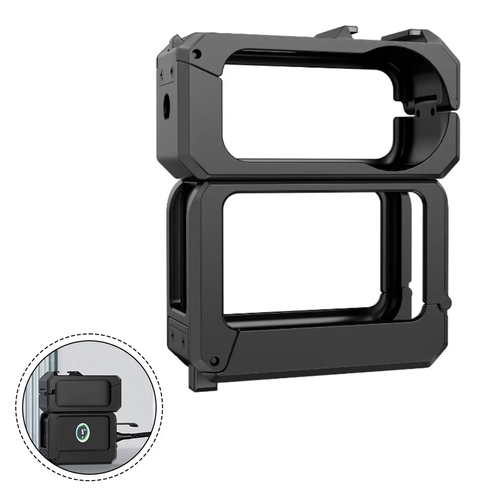 For DJI OSMO-Nano Camera Metal Cage Frame Adapter Cold Shoe Mount Aluminum Alloy Cage Panoramic Edition Action Extended Parts