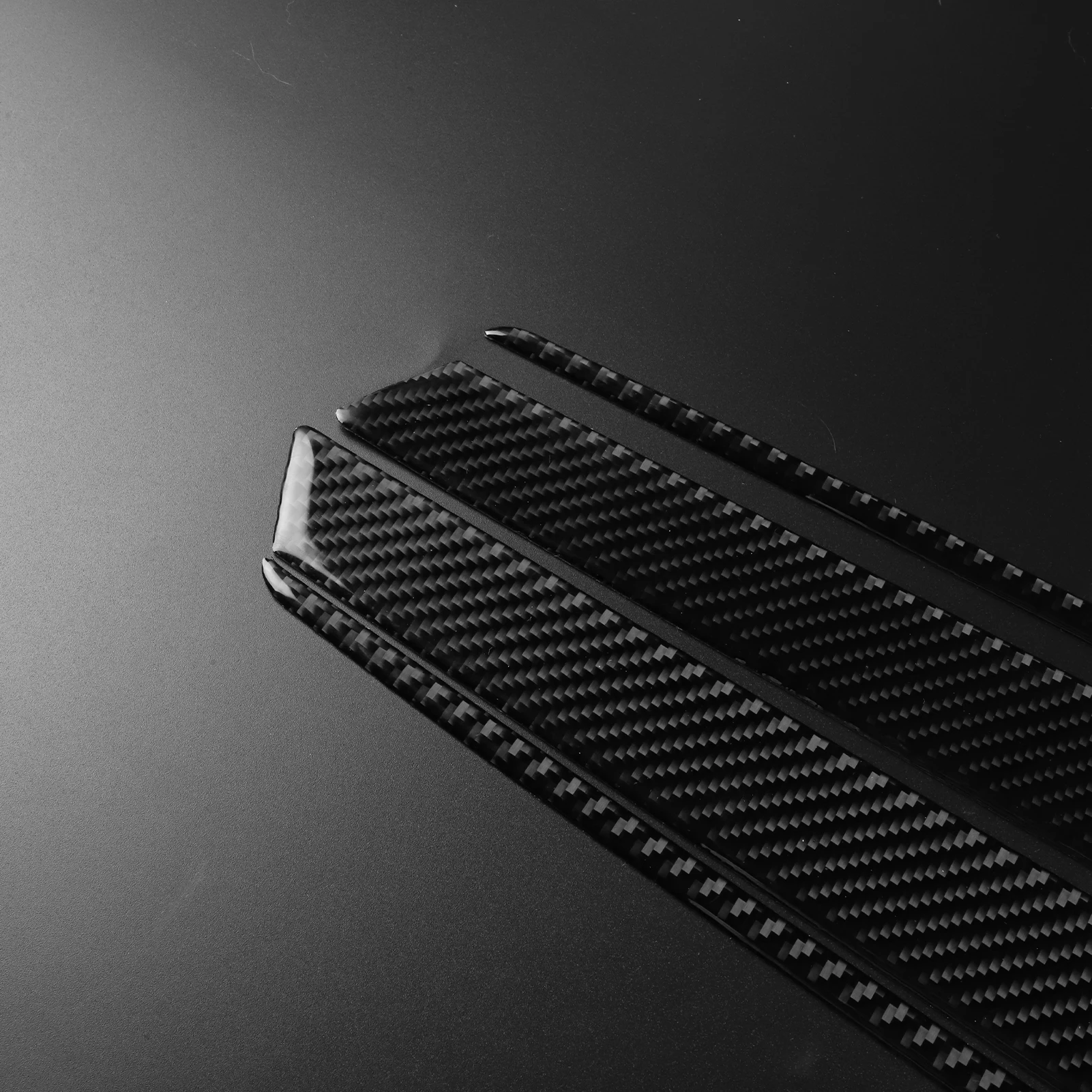 For Subaru Outback Legacy 2015-2017 Real Carbon Fiber Stickers Front rear door Panel trim strip Car Accessories decorative