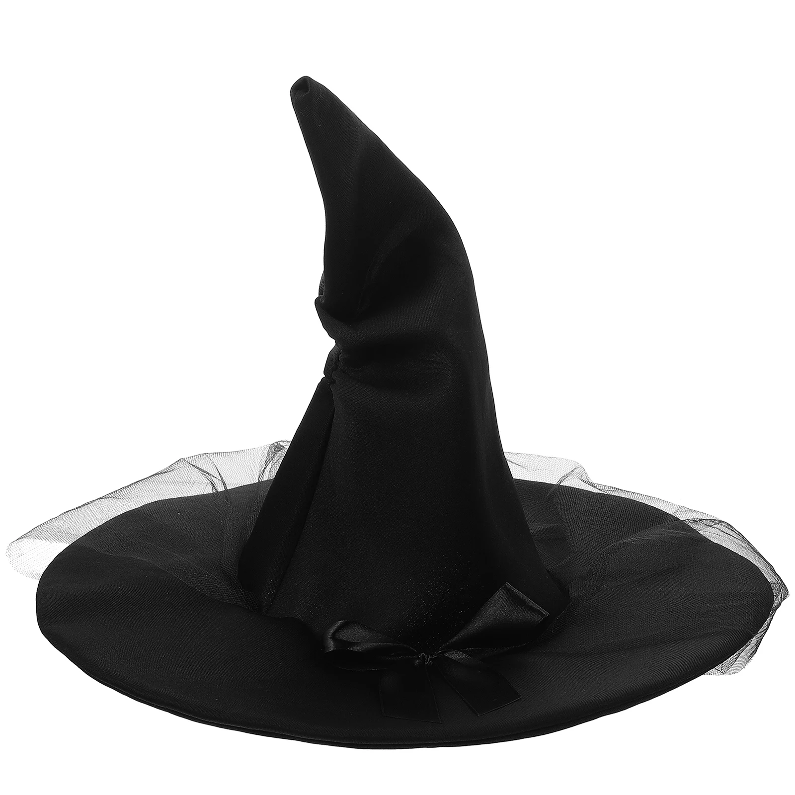 

Party Black nament Prop Mesh Decor Broadside Decor Halloween Hat Decoration nament Halloween Style Hat Portable