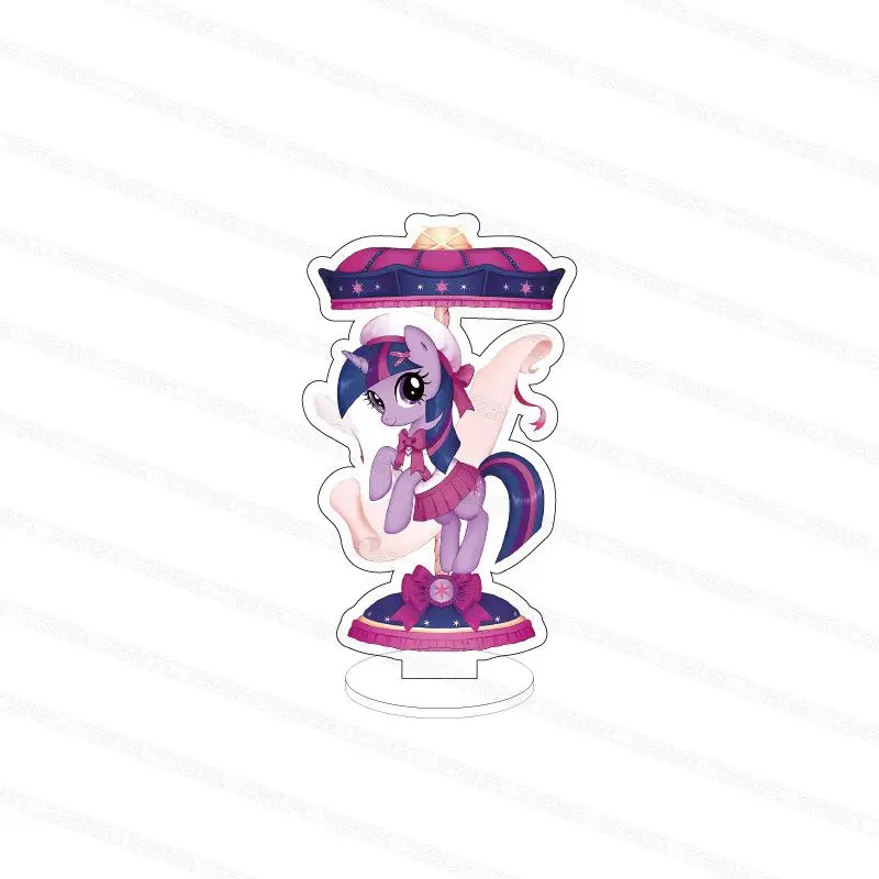 My Little Pony Twilight Sparkle Pinkie Pie อะนิเมะอุปกรณ์ต่อพ่วงการ์ตูนสร้างสรรค์อะคริลิคใสเดสก์ท็อปเครื่องประดับตกแต่ง