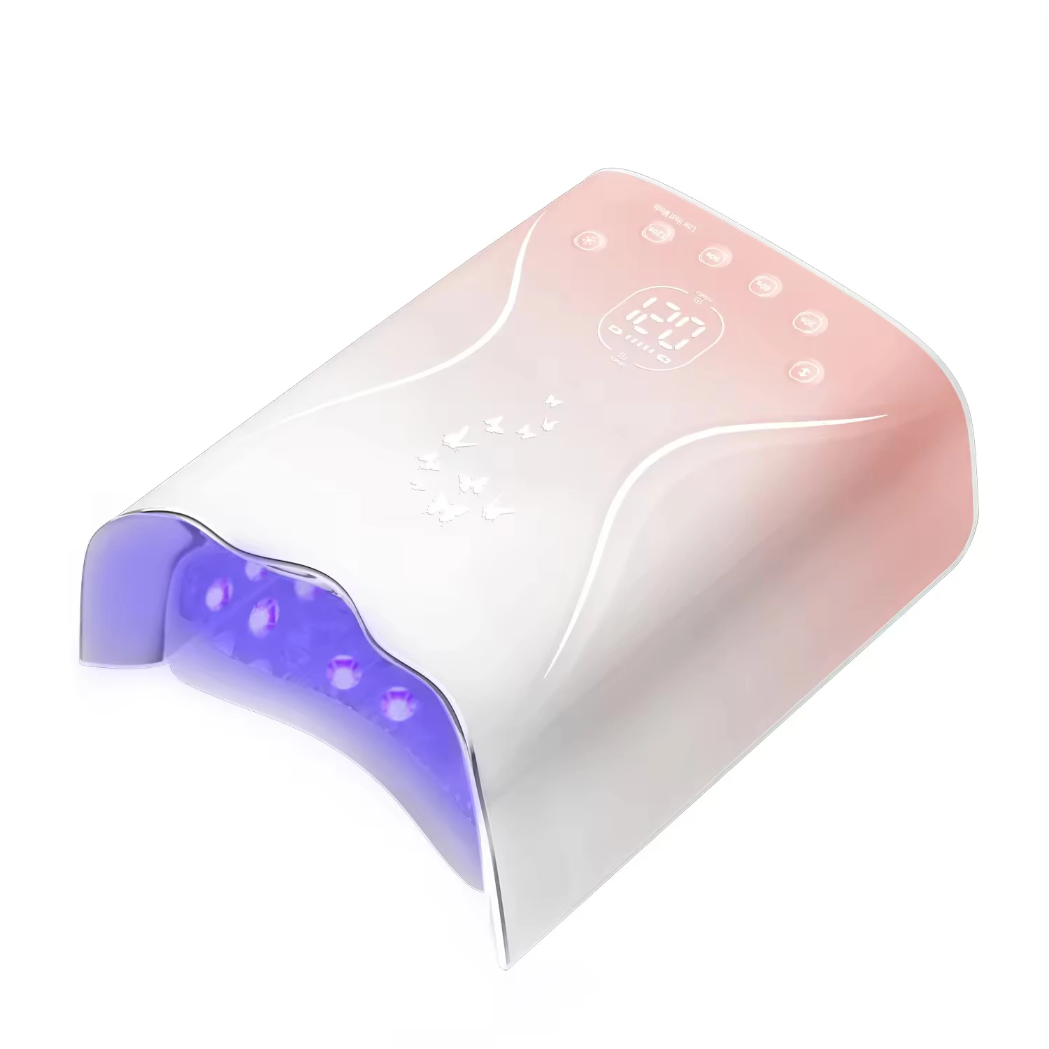 New Butterfly Series 115W Rechargeable LED UV Gel Nail Lamp Gradient Color 45 Beads Professional Cordless Nail Dryer