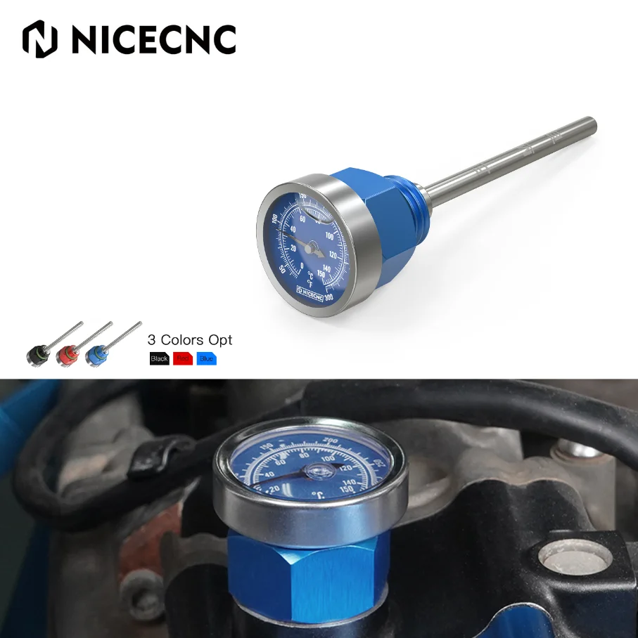 NICECNC ATV Oil Dipstick w/ Temperature Gauge For Yamaha YFZ450R 2009-2023 2017 YFZ450X 2010-2011 450R YFZ ATV Accessories