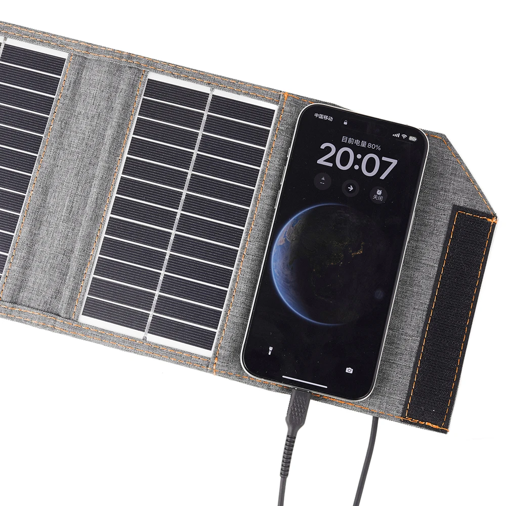 ELEGEEK Foldable Solar Panel Charger, Portable Solar Charger Genuine 40W High Conversion for Mobile Phone Power Bank Camera