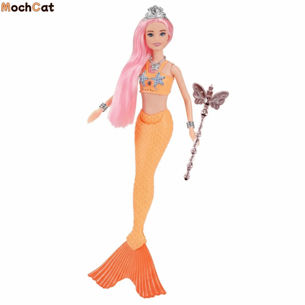 

Cute Soft Light Light Music Mermaid Gentle Music 32cm Playhouse Toy Cartoon Mermaid Doll Kids Entertainme