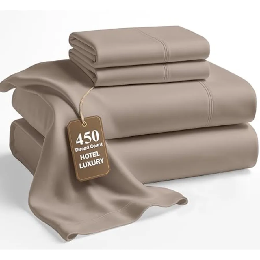 

Постельное белье из 100% хлопка, 450 нитей, CoolinSheets Daily e BeddinValue, комфорт для сна, как в отеле, сатин, SnuFit, глубина 5 дюймов