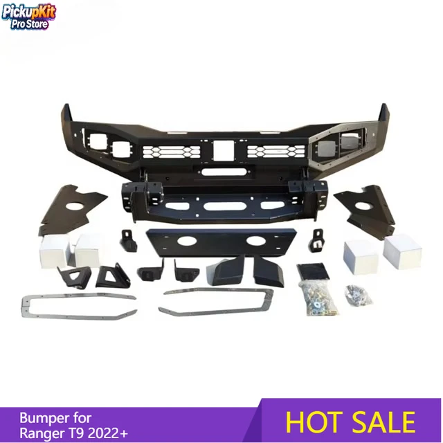 

Усиленный стальной внедорожный передний бампер с защитной пластиной для пикапа Ranger T9 2022+