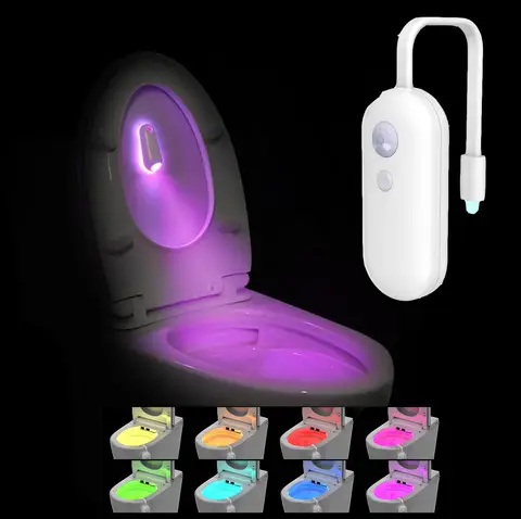 Motion Sensor Night Light LED Toilet Light Activated RGB Color Changing Rechargeable Potty Training Toilet Light for Toddler