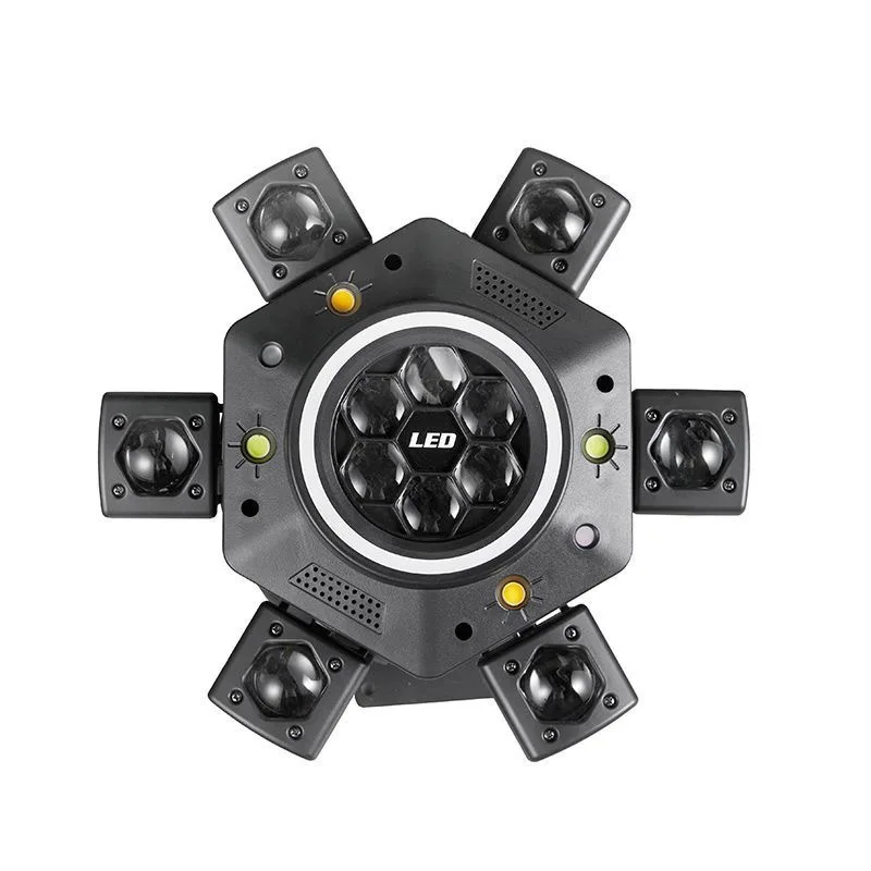 Six-Arm Little King Kong Shaking Head Light Private Room Bar Party Laser Flash Ambient 6 Full Color Stage