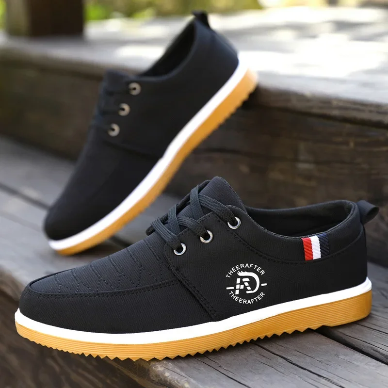 Mode Heren Canvas Schoenen Hardnekkige Heren Casual Schoenen Comfortabele Heren Flats Ademende Casual Sneaker Man Erkek Ayakkabı