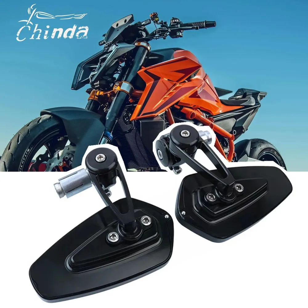 Motorcycle Mirror Conversion CNC Handlebar Mirror For Ktm 125 Duke 250 Duke 390 Duke 990 Duke 1390 Super Duke R 2024