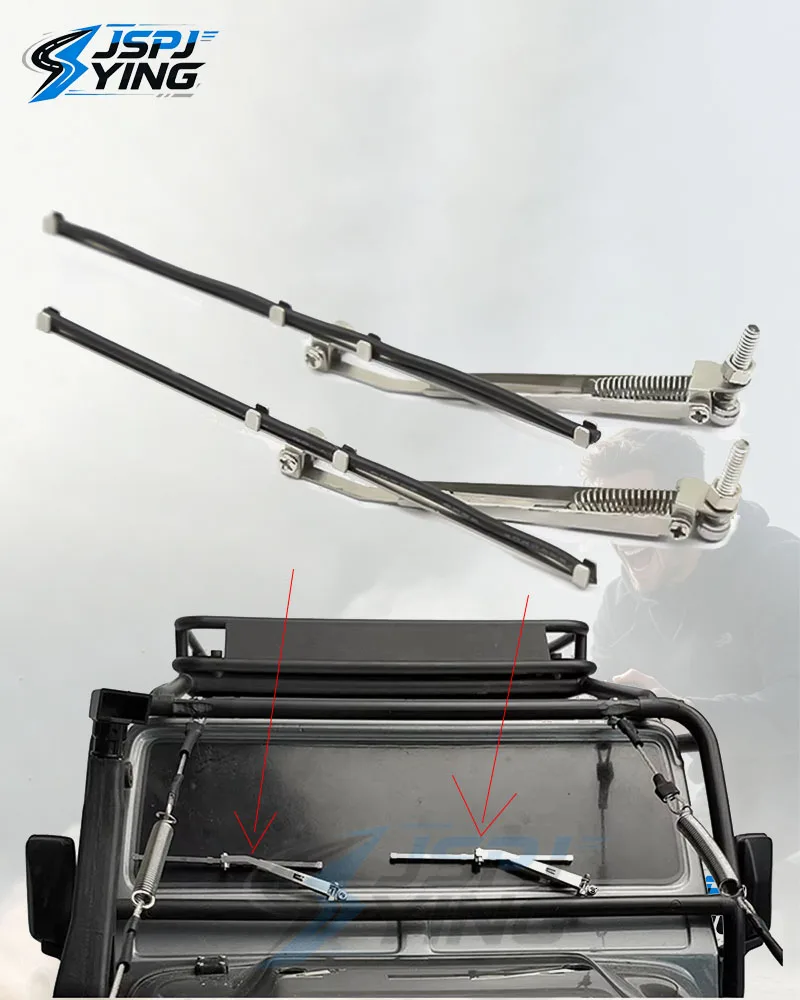 Realistic Scale Metal Windshield Wiper, Body Shell Decoration DIY Accessories for 1/10 Axial SCX10 III 90046 RC Crawler Truck