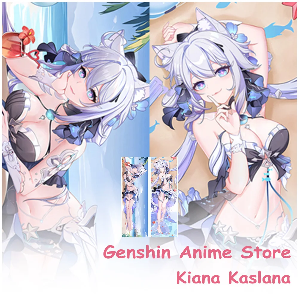 

Honkai Impact 3 Kiana Kaslana Anime Dakimakura Cover Cosplay Props Polyester Anime 2Sided Printed Otaku Pillow Cushion Covers