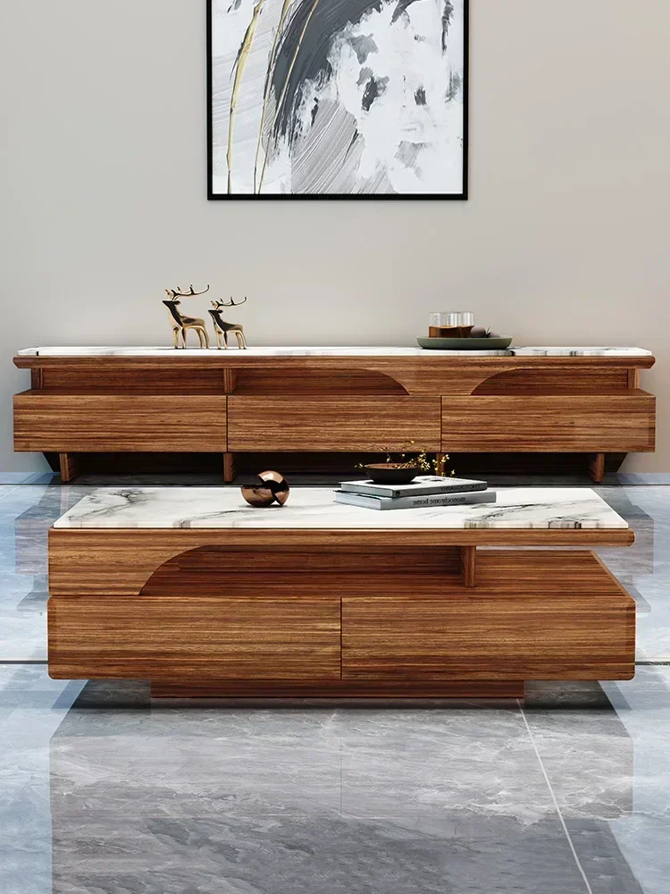 

TAO New Chinese Style Ugyen Wood Marble Rectangular Tea Table
