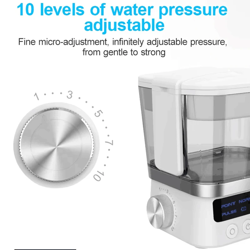 600ML Electric Oral Irrigator Dental Water Jet Flosser for Household Dental Use With 10 Modes IPX7 Tooth Cleaner Whitening Tooth