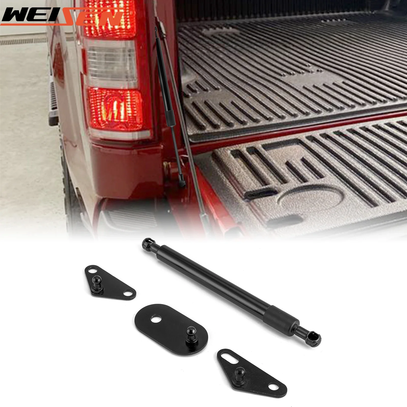 Per il 2015-2024 Ford F150 Portellone posteriore Assist Shock Acciaio Nero Accessori auto