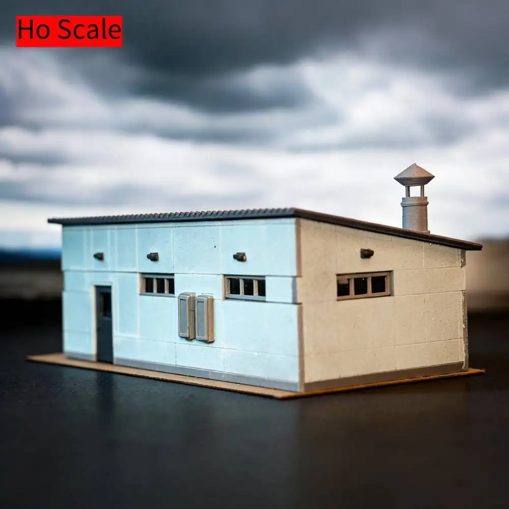

HO Scale 1:87 Tool House Model Kit DIY Miniature Industrial Assembly Building Utility Workshop Kits for Railway Diorama Scenery
