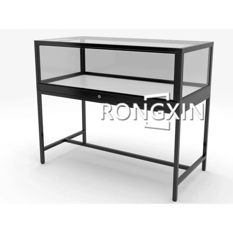 custom.Luxury Watch  Showroom Counter Locable Jewelry Vitrine Showcase Glass Jewellery Display Cabinet Table