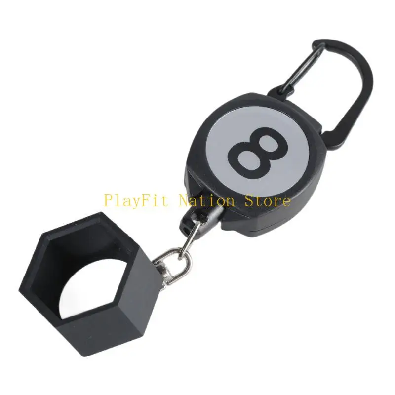 

242F Billiard Chalks Holder Pool Chalks Holder with Retractable Buckle Pocket Pool Cue Chalks Box Pool Table Accessories