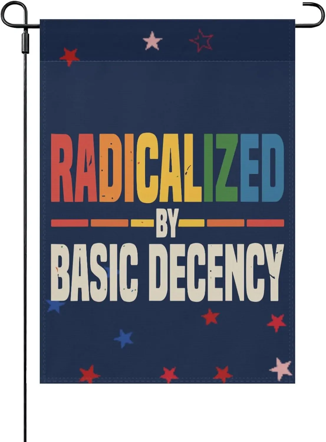 Vintage Radicalized By Basic Decency Garden Flag Funny Banners Outdoor IIC