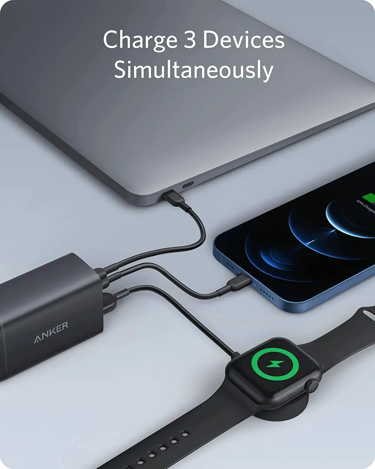 Anker 65W GaN II PPS محول شاحن سريع قابل للطي مدمج لهاتف iPhone Samsung Huawei