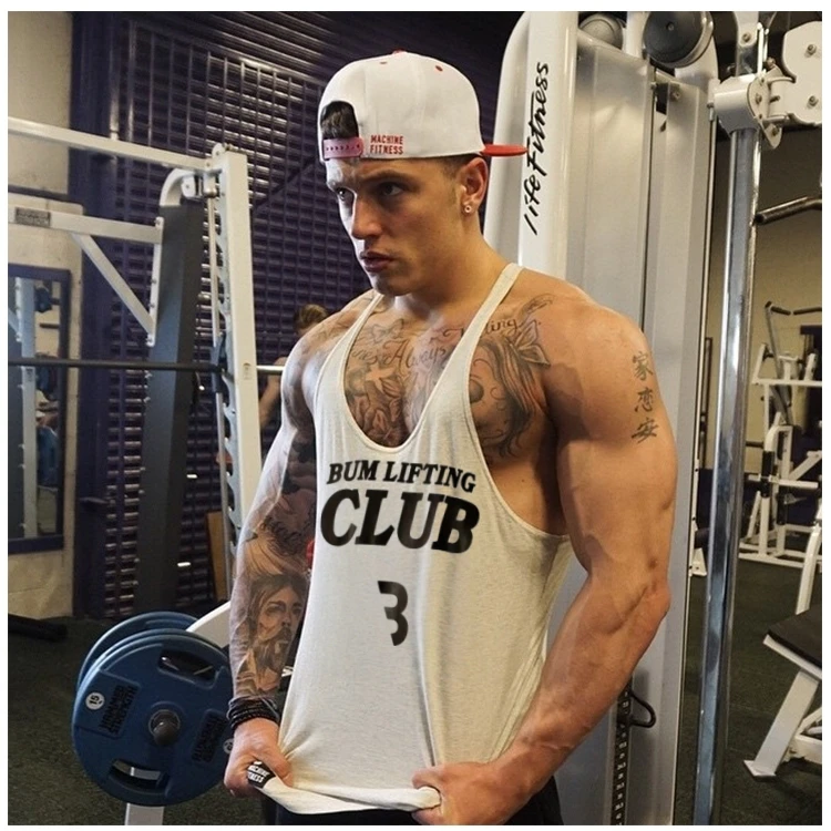 

Gym Bodybuilding Tank Tops Fashion Y-back Suspenders Vests Cotton Breathable Sleeveless Singlets Mens Fitness Muscle Sport Shirt