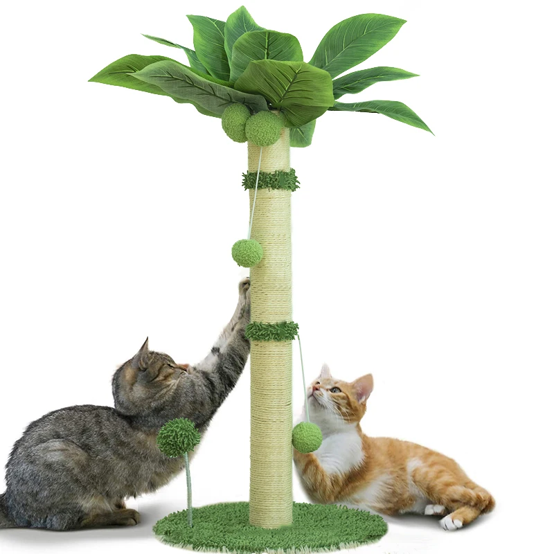 Cat Scratching Post 33 inch Tall Scratching Post for Large Cat Scratching Post with Sisal Rope Cat Scratcher for Indoor Cats