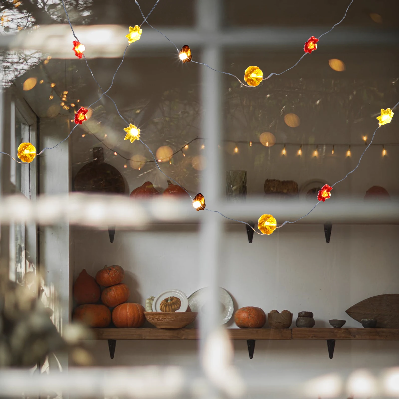 

Led Light Decorative String Lights 200Cm For Halloween Indoor Outdoor Party Decor Fall Autumn Thanksgiving Carnival Window