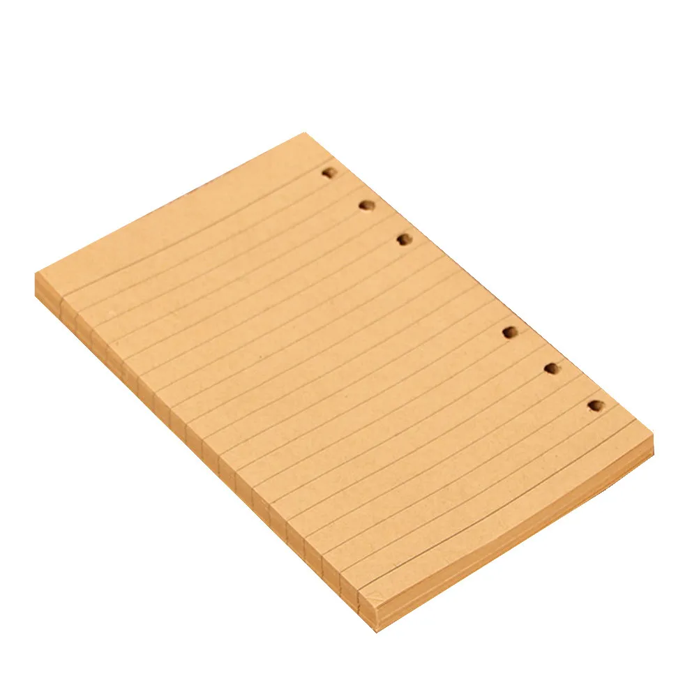 400Pcs Notebook Core Loose Leaf Paper A6 Size Colorful Grid Pattern Replacement Sheets for Note Taking Office Study
