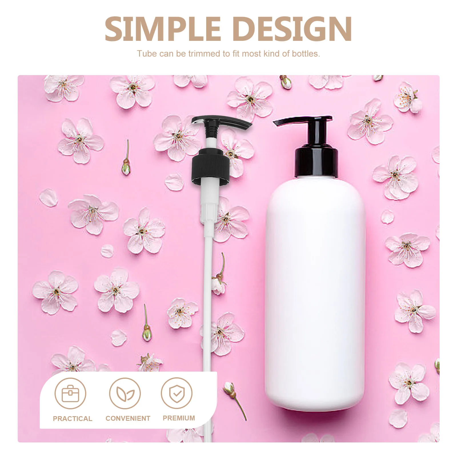 

10pcs Soap Dispenser Pump Lotion Bottle Replacement Travel Size Foaming Shampoo Head Premium Plastic Reusable Bathroom
