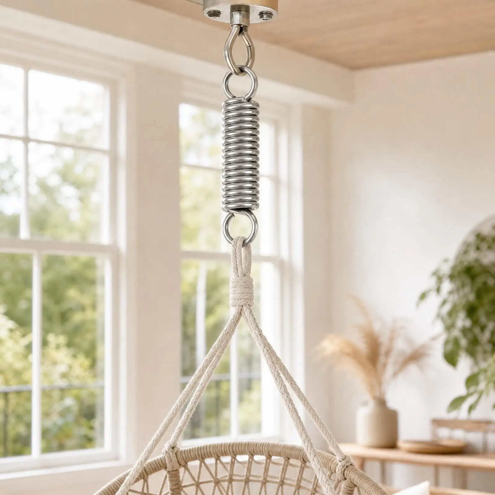 Reliable Steel Coil Spring with Loop Attachments for Hanging Gear Support