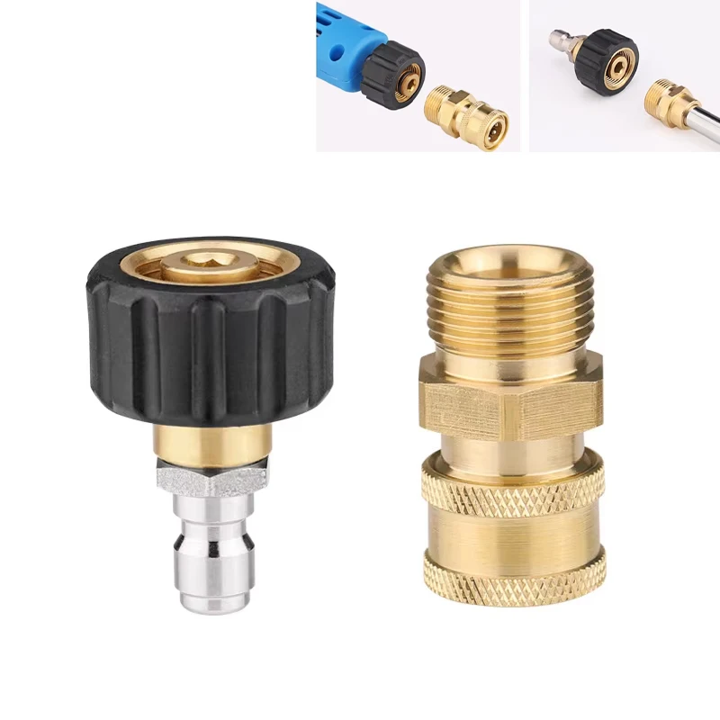 

High Pressure Cleaning Water Gun Rod Adapter M22-14 Head 1/4 Internal and External Thread Male/female Quick Insert Connector