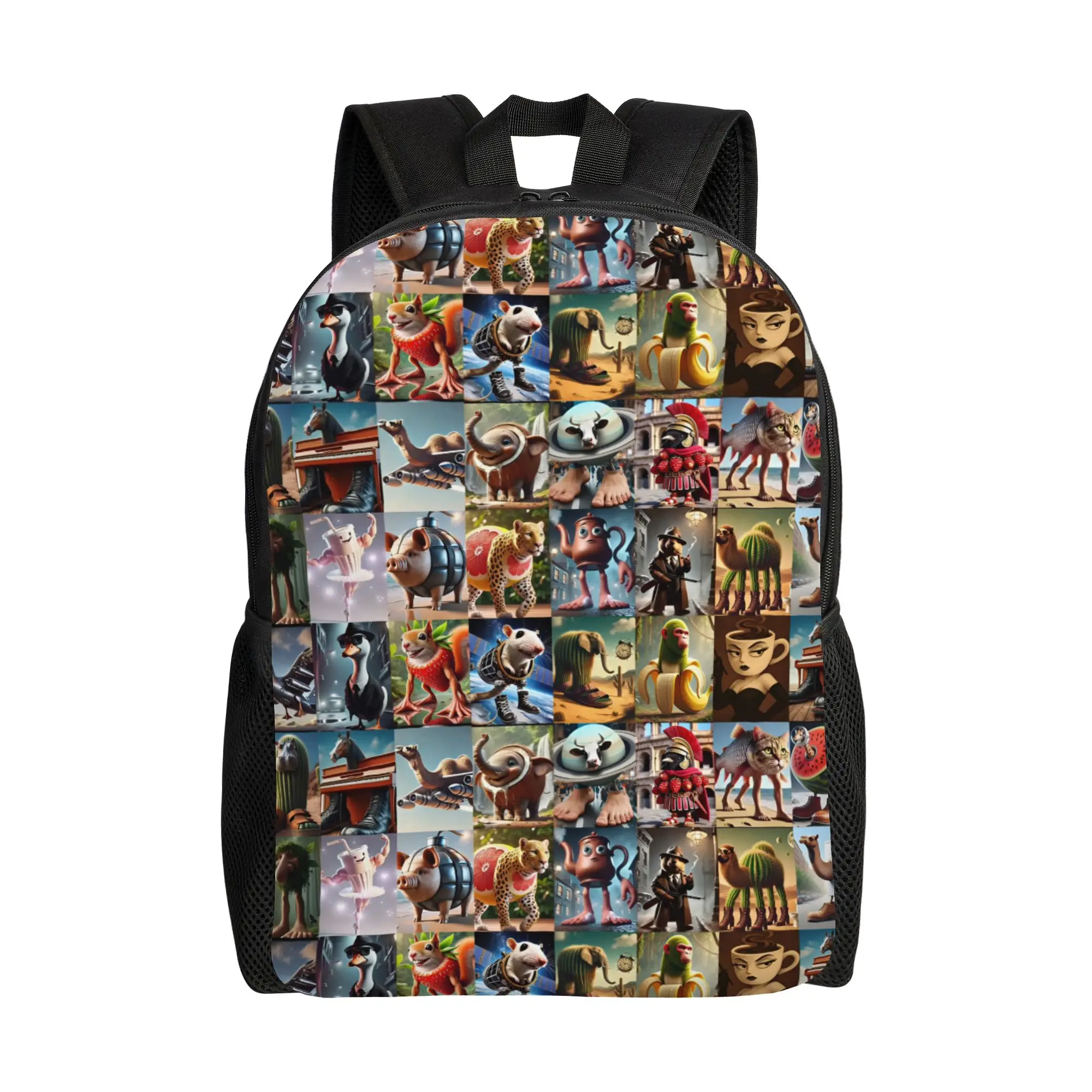 Custom Hot Italian Brainrot Movie  Laptop Backpack Women Men Fashion Bookbag for School College Students Cartoon Bags