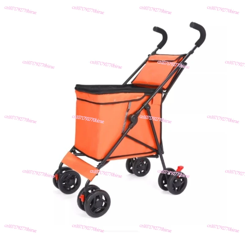 

Shopping Cart Light Portable Folding Shopping Cart Trolley Trailer Trolley Camping Stall Pulling Goods Pick Up Express Trolley
